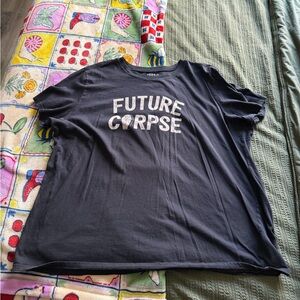 Plus Size 0X Torrid Goth Emo Future Corpse Coffin Black Graphic Tee
